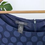 Alfani 🆕 Cap-Sleeve Polka Dot-Print Belted Dress in Navy Photo 8