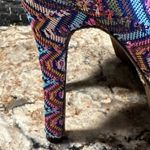 Betsey Johnson  Stilettos Chevron Open Toe Heels Purple Pink Size 7.5 ~Sashh~ New Photo 10