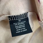 Love Tree Women's Cream‎ Sweater with Red Bow Design Size 1X Photo 4