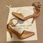 Grace Loves Lace Tan Leather Honor Occassionwear Heels in Sand 39/8.5 Photo 2