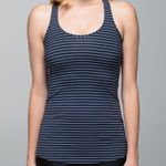 Lululemon Cool Racerback West2east Stripe Inkwell Heathered Slate Size 12 Navy Photo 0