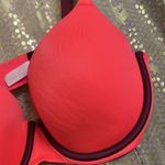 PINK - Victoria's Secret  neon orange/burgundy lightly lined wear everywhere bra 36D Photo 2