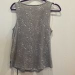 Eddie Bauer tank sleep shirt, grey with white pattern. Women’s size M Photo 3