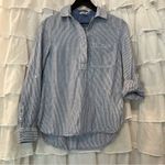 Dalia Collection  Stripe Adjustable Sleeve Shirt - Size XS Photo 4