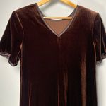 Vintage Brown Velvet Dress Midi Bodycon Fall Witchy Gothic Whimsy 90s Gala Y2K 8 Photo 4