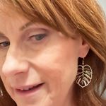 NEW GOLD Creative Hollow Big Leaf Earrings Boho Ear Jewelry Womens Pierced Photo 1