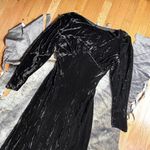 American Vintage Black Velvet Mourning Maxi Dress Size M Photo 1
