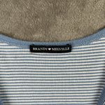 Brandy Melville  Cropped Cami Tank Women’s XS-S Blue White Striped Knit Top Photo 4