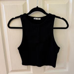 ZARA Black  High Neck Tank Top Photo 0