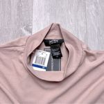 Women's Plus Size Beige Long Sleeve Mock Neck Bodysuit 1X Tan Photo 2