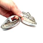 White House | Black Market Silver Beaded Low Heel Sandals Size 7.5 Photo 1