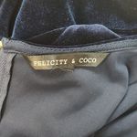 Felicity & Coco Velvet Gold Zipper Dress Size XL Blue Photo 4