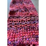 Free People Maroon Wool Soft Alpaca Mohair Chunky Loose Knit Oversized Scarf 89” Photo 9