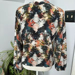 Marie Oliver  Silk Faux Wrap Long Sleeved Blouse in Fall Autumn Colors size Small Photo 1
