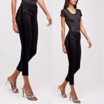 L'Agence Margot Velvet Stripe Jean in Noir High Rise Skinny Fit Womens Size 26 Photo 1