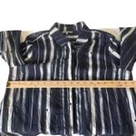 Habitat  Clothes to Live In Top Womens XS‎ Blue Striped Button Down Coastal Photo 8