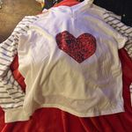 SheIn Valentine Off the Shoulder Heart long sleeved t shirt Photo 3