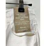 Madewell NWT The Perfect Vintage Wide Leg Crop Jeans White Denim Size 25 Photo 14