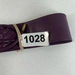80’s Vintage Small S Sash Leather Wrap Belt Purple Gold Tone Detail Classic 6574 Photo 12