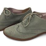 Boden USA Boden sage green lace up suede oxfords size 38 Photo 2