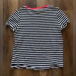Tommy Hilfiger  Navy & White Striped Tee with Red Accents Photo 1