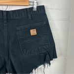 Carhartt  Black Denim Handmade Cutoff Cargo Shorts Photo 6