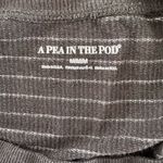 A pea in the pod  Maternity Striped Sweatshirt Black with White Stripe Crew Neck Photo 4