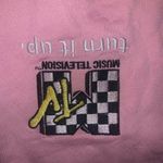 MTV Juniors’ Graphic Print Sweatshirt Pink Size L Photo 2