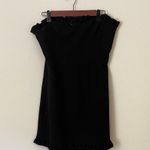 French Connection Black Whisper Ruth Fringe Strapless Cocktail Mini Dress Size 8 Photo 0