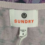 Sundry Mod Floral Sweatshirt Top Bright Orchid Long Sleeves Crewneck 2 = M New Photo 3