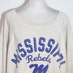 Touch Stadium Gray Ole Miss Rebels Oversized Pullover Tunic Size Large Blue Photo 3