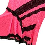 Koche asymmetrical mixed print leopard animal silk satin black lace mini dress Photo 5