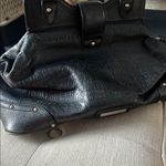 Kenneth Cole New York Black Word Embossed Silver Hook Clasp Shoulder Bag Photo 9