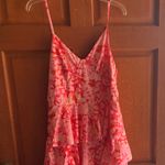 Amazon  Vibrant Pink Floral Tiered Midi Dress Photo 4