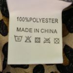 AMARYLLIS leopard print button up high low bow tie neck long sleeve NEW size 3X Tan Photo 5