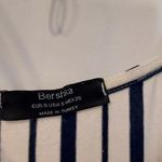 H&M Bershka Navy Blue and White Striped Spaghetti Strap Wide Leg Pants Jumpsuit Photo 1