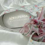 Superga  X LoveShackFancy Floral Sneakers Ribbon Laces Low Top Size 8 Coquette Photo 10