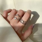 unisex Star ring sterling silver ring silver ring Cute ring cool ring ring of the day adjustable ring Photo 4