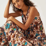 NWT Anthropologie Love The Label‎ Boho Printed Maxi Dress Size Small Photo 1