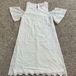 Lilly Pulitzer  white eyelet lace cold-shoulder mini sheath dress size XS Photo 5