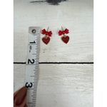 Red Heart Earrings Bundle Glitter Bow Studs 3D Textured Cute Kawaii Valentine Photo 5