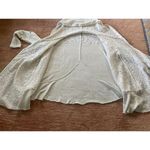 Free People Women’s Crochet Knit Hoodie Cardigan XS Asymmetrical Zip Roll Tab Photo 4