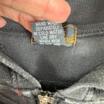 Rising International Cotton Black Floral Patchwork Hooded Zip Up Sweatshirt XL Photo 6