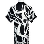 Rachel Zoe NWOT Linen Maxi Dress S Kaftan Black White Abstract Print Pockets Photo 7