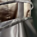 JVN by Jovani sz 0 silver deep plunge fit flare mini cocktail dress Photo 6