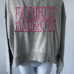 NWT! Favorite Daughter Pink Gray Cropped Sweatshirt Women's Sz S (b31) Photo 0