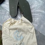 Johnny Was Calme by  Green Camo Fur-Lined Slides Photo 2