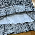 Charter Club  women's skirt pleated Size Small Cotton/Silk Navy Blue White Print Photo 4