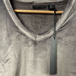 NWT House of Harlow 1960‎ Pullover Velour Sleep Shirt in Taupe Size Small Gray Photo 2