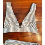 Ellejay  Puka Black & White Striped String Bikini size s/m Photo 2